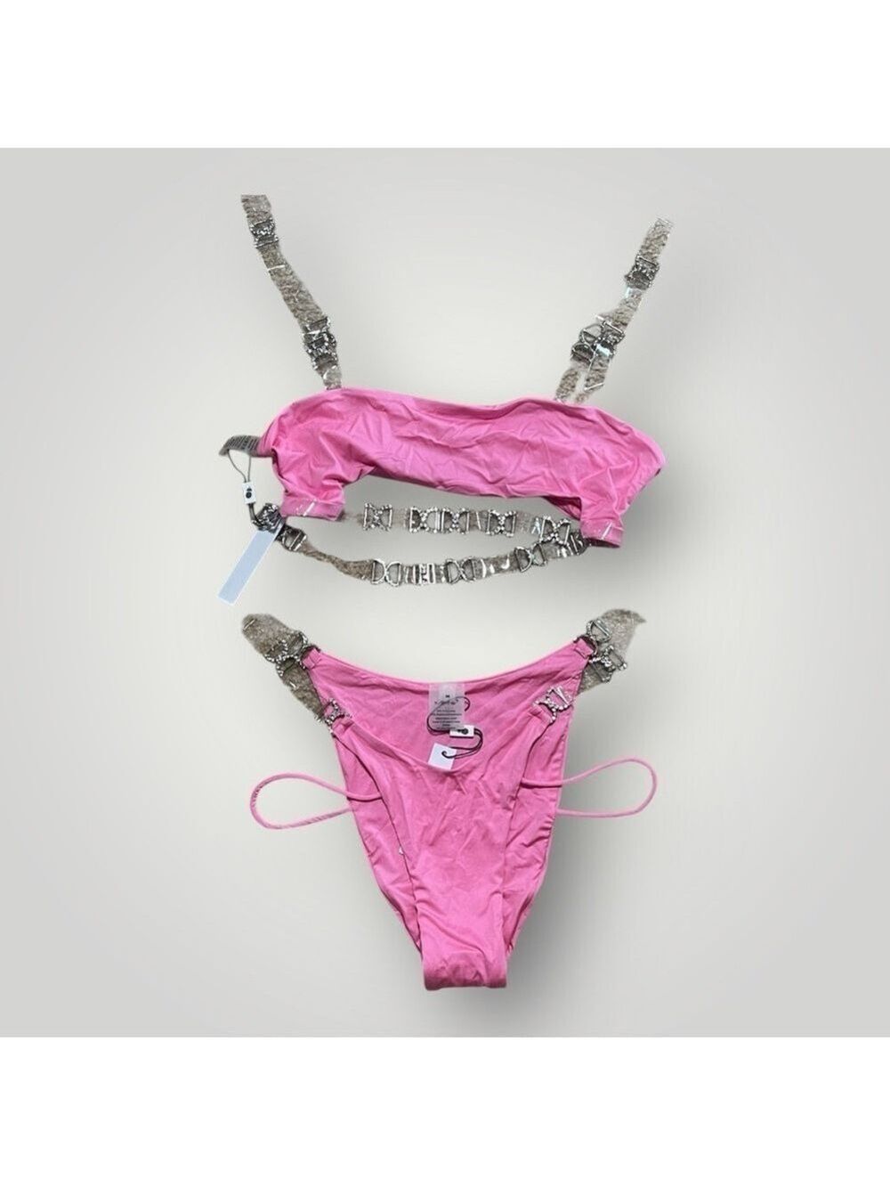 Monica Hansen Beachwear Shine Like A Diamond Bikini Set in Azalea - Picture 3 of 3